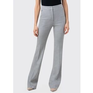 AKRIS Farida Wool Flare Pants in Grey